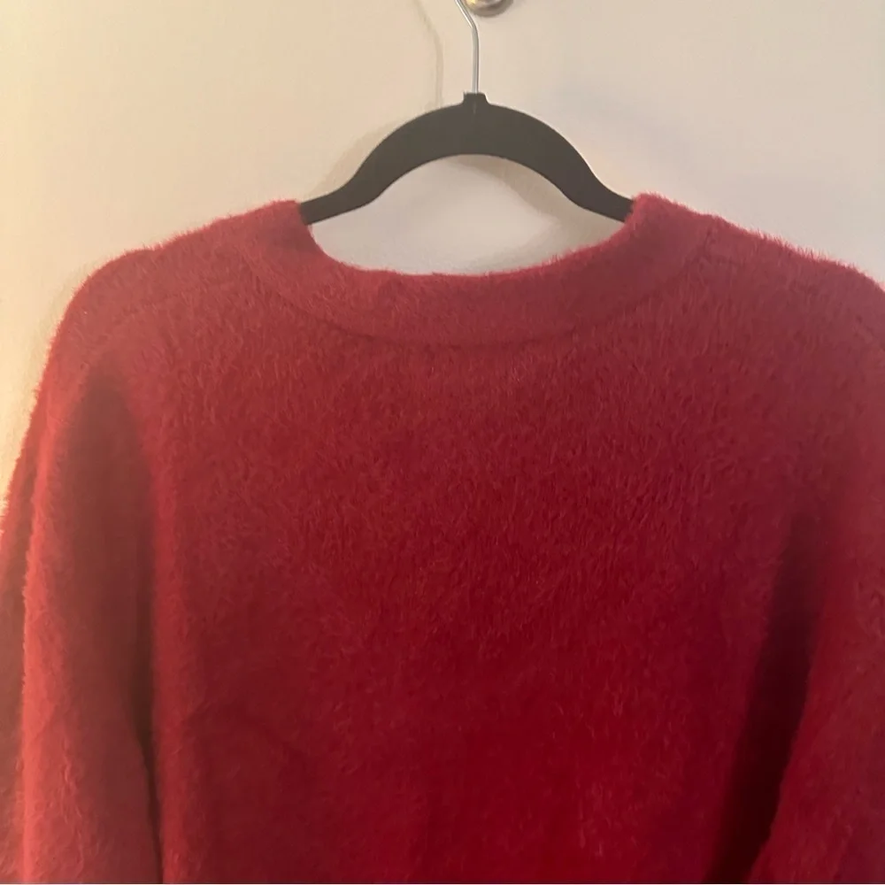 NWT Ava & Viv XXL Red V Neck Pullover Sweater Tunic Long Sleeve - Picture 3 of 9